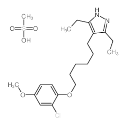 CAS#: 69982-18-9, 4-[6-(2-Chloro-4-methoxy-phenoxy)hexyl]-3,5-diethyl-1H-pyrazole