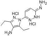 CAS 登录号：70589-23-0， 6-(4-氨基-3,5-二乙基-1H-吡唑-1-基)-3(2H)-哒嗪酮腙二盐酸盐