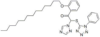 CAS 登录号：70679-13-9， 2-[(1-苯基-1H-四唑-5-基)硫代]-O-(十四烷氧基)-2-(1H-1,2,4-三唑-1-基)苯乙酮