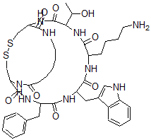 CAS#: 70706-79-5, Cyclo(Aminoheptanoic Acid-Cyclo(Cysteinyl-Phenylalanyl-D-Tryptophyl-Lysyl-Threonyl-Cysteinyl))