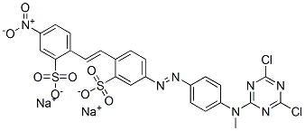 CAS#: 70776-20-4, Disodium 5-[[4-[(4,6-Dichloro-1,3,5-Triazin-2-Yl)Methylamino]Phenyl]Azo]-2-[2-(4-Nitro-2-Sulphonatophenyl)Vinyl]Benzenesulphonate