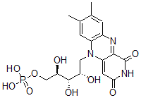 CAS 登录号：70805-82-2， [(2R,3S,4S)-5-(1,3-二氧代-7,8-二甲基-吡啶并[4,3-b]喹喔啉-5-基)-2,3,4-三羟基-戊基]磷酸二氢酯