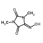 CAS 登录号：708259-40-9， (5Z)-5-(羟基亚胺)-1,3-二甲基-2,4-咪唑烷二酮