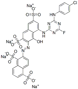 CAS#: 70833-54-4, Tetrasodium 2-[[8-[[4-[(4-Chlorophenyl)Amino]-6-Fluoro-1,3,5-Triazin-2-Yl]Amino]-1-Hydroxy-3,6-Disulphonato-2-Naphthyl]Azo]Naphthalene-1,5-Disulphonate