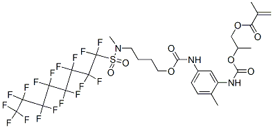 CAS#: 70900-34-4, 2-[[[[5-[[[4-[[(Heptadecafluorooctyl)Sulphonyl]Methylamino]Butoxy]Carbonyl]Amino]-2-Methylphenyl]Amino]Carbonyl]Oxy]Propyl Methacrylate