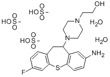 CAS 登录号:70932-17-1, 4-(8-氨基-10,11-二氢-3-氟二苯并(b,f)硫杂卓-10-基)-1-哌嗪乙醇三甲烷磺酸酯二水合物