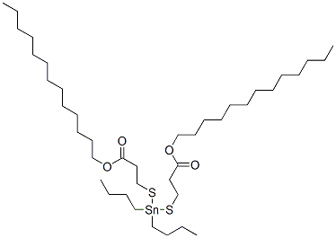 CAS 登录号:70942-47-1, 5,5-二丁基-9-氧代-10-氧杂-4,6-二硫杂-5-锡杂二十三烷酸十三烷基酯