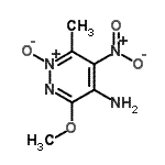 CAS#: 709637-22-9, 3-methoxy-6-methyl-5-nitro-1-oxido-pyridazin-1-ium-4-amine