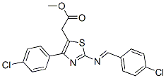 CAS#: 71013-53-1, 2-[(4-Chlorobenzylidene)Amino]-4-(4-Chlorophenyl)Thiazole-5-Acetic Acid Methyl Ester