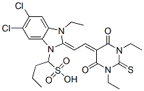 CAS#: 71130-53-5, 5,6-Dichloro-2-[2-[(1,3-Diethylhexahydro-4,6-Dioxo-2-Thioxopyrimidin)-5-Ylidene]Ethylidene]-3-Ethyl-2,3-Dihydro-1H-Benzimidazole-1-(1-Butanesulfonic Acid)