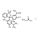 CAS#: 71185-84-7, sodium; 2-aminoacetic acid; 4-[3-(4-hydroxy-5-isopropyl-2-methyl-phenyl)-1,1-dioxo-2,1lambda<sup>6</sup>-benzoxathiol-3-yl]-2-isopropyl-5-methyl-phenol