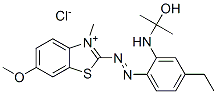 CAS 登录号：71215-82-2， 2-[[4-[乙基(2-羟基异丙基)氨基]苯基]偶氮]-6-甲氧基-3-甲基苯并噻唑鎓氯化物