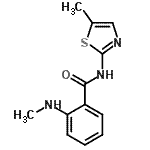 CAS#: 712309-17-6, 2-(Methylamino)-N-(5-methyl-1,3-thiazol-2-yl)benzamide