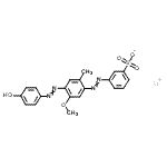 CAS#: 71317-11-8, Lithium 3-({4-[(4-hydroxyphenyl)diazenyl]-5-methoxy-2-methylphenyl}diazenyl)benzenesulfonate
