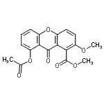 CAS#: 71326-06-2, methyl 8-acetoxy-2-methoxy-9-oxo-xanthene-1-carboxylate