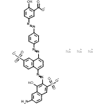 CAS 登录号：71393-86-7， 三钠5-{[4-({4-[(7-氨基-1-羟基-3-磺酸-2-萘基)偶氮]-7-磺酸-1-萘基}偶氮)苯基]偶氮}-2-羟基苯甲酸酯