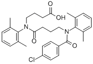 CAS 登录号:71455-66-8, N-(N-(4-氯苯甲酰基)-4-(2,6-二甲基苯胺基)丁酰基)-4-(2,6-二甲基苯胺基)丁酸