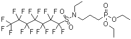 CAS#: 71463-81-5, P-[3-[Ethyl[(1,1,2,2,3,3,4,4,5,5,6,6,7,7,7-Pentadecafluoroheptyl)Sulfonyl]Amino]Propyl]-Phosphonic Acid Diethyl Ester