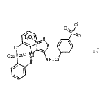 CAS#: 71617-71-5, Sodium 3-[5-amino-4-({2-[(2-chlorophenoxy)sulfonyl]phenyl}diazenyl)-3-methyl-1H-pyrazol-1-yl]-4-chlorobenzenesulfonate