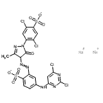 CAS#: 71720-93-9, Disodium 2,5-dichloro-4-[4-({5-[(2,6-dichloro-4-pyrimidinyl)amino]-2-sulfonatophenyl}diazenyl)-3-methyl-5-oxo-4,5-dihydro-1H-pyrazol-1-yl]benzenesulfonate