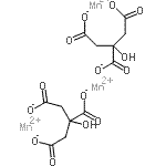 CAS 登录号：71799-92-3， 锰(2+)2-羟基-1,2,3-丙烷三羧酸酯(3:2)