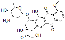 CAS#: 71800-89-0, (8S,10S)-10-(3-Amino-2,3,6-Trideoxy-alpha-L-Lyxo-Hexopyranosyl)Oxy-7,8,9,10-Tetrahydro-8,11-Dihydroxy-8-(Hydroxyacetyl)-1-Methoxy-5,12-Naphthacenedione