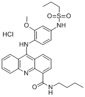 CAS#: 71803-08-2, N-Butyl-9-(4-(Propylsulfonamido)-2-Methoxyanilino)-4-Acridinecarboxamide Monohydrochloride