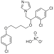 CAS 登录号:71821-50-6, 1-(beta-(4-(4-氯苯氧基)-丁氧基-2,4-二氯苯乙基))-咪唑-硝酸盐