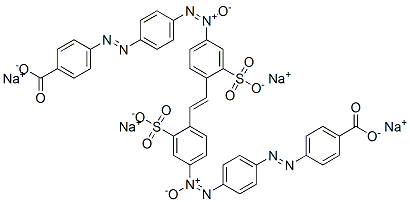 CAS 登录号：71873-49-9， P,P'-[亚乙烯基二[(3-磺酸基-对亚苯基)-酮n-氧化偶氮-对亚苯基偶氮]]二苯甲酸四钠