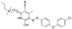 CAS#: 71873-54-6, [5-[[4-(4-Chlorophenoxy)Phenyl]Azo]-3-Cyano-6-Hydroxy-4-Methyl-2-Oxo-(2H)-Pyridine-1-Propyl](Trimethyl)Ammonium Chloride
