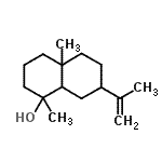 CAS 登录号：71963-78-5， 7-异丙烯基-1,4a-二甲基癸氢-1-萘酚