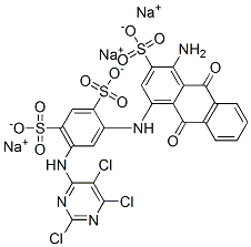 CAS#: 72139-16-3, Trisodium 4-[(4-Amino-9,10-Dioxo-3-Sulfonatoanthracen-1-Yl)Amino]-6-[(2,5,6-Trichloropyrimidin-4-Yl)Amino]Benzene-1,3-Disulfonate