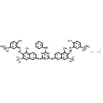 CAS 登录号：72152-63-7， 二钠7,7'-[(6-苯胺基-1,3,5-三嗪-2,4-二基)二亚胺]二(4-羟基-3-{[2-羟基-5-(甲基磺酰基)苯基]偶氮}-2-萘磺酸酯)