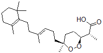 CAS 登录号：72154-33-7， (2R)-2-[(3S,6S)-6-甲基-6-[(E)-4-甲基-6-(2,6,6-三甲基-1-环己烯基)己-3-烯基]二恶烷-3-基]丙酸