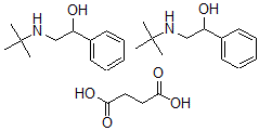 CAS 登录号：72156-36-6， 丁二酸;2-(叔丁基氨基)-1-苯乙醇;2-(叔-丁基氨基)-1-苯乙醇