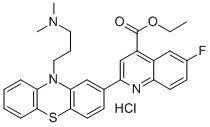 CAS#: 72170-36-6, Ethyl 2-[10-(3-Dimethylaminopropyl)Phenothiazin-2-Yl]-6-Fluoroquinoline-4-Carboxylate Hydrochloride