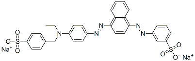 CAS#: 72207-98-8, Disodium 3-[[4-[[4-[Ethyl[(4-Sulphonatophenyl)Methyl]Amino]Phenyl]Azo]-1-Naphthyl]Azo]Benzenesulphonate