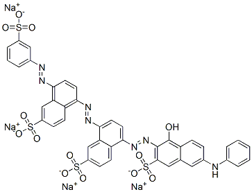 CAS 登录号：72245-54-6， 5-[[1-羟基-6-(苯基氨基)-3-磺基-2-萘基]偶氮]-8-[[6-磺基-4-[(3-磺基苯基)偶氮]-1-萘基]偶氮]-2-萘磺酸钠盐