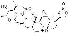 CAS#: 7227-00-1, 3beta-[(2-O-Acetyl-6-Deoxy-3-O-Methyl-alpha-L-Glucopyranosyl)Oxy]-11alpha,12alpha-Epoxy-14-Hydroxy-5beta-Card-20(22)-Enolide