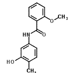 CAS 登录号：723257-28-1， N-(3-羟基-4-甲基苯基)-2-甲氧基苯甲酰胺