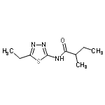 CAS 登录号：723257-99-6， N-(5-乙基-1,3,4-噻二唑-2-基)-2-甲基丁烷酰胺