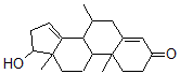 CAS 登录号：7236-36-4， 17-羟基-7,10,13-三甲基-1,2,6,7,8,9,11,12,16,17-十氢环戊烯并[a]菲-3-酮