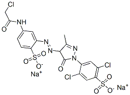 CAS#: 72379-42-1, Disodium 2,5-Dichloro-4-[4-[5-[(2-Chloroacetyl)Amino]-2-Sulfonatophenyl]Diazenyl-3-Methyl-5-Oxo-4H-Pyrazol-1-Yl]Benzenesulfonate