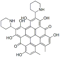 CAS#: 72393-03-4, 1,3,4,6,8,13-Hexahydroxy-10,11-Dimethyl-2,5-Di-2-Piperidinyl-Phenanthro(1,10,9,8-opqra)Perylene-7,14-Dione