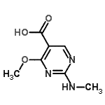 CAS 登录号：72418-39-4， 4-甲氧基-2-(甲基氨基)-5-嘧啶羧酸