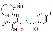 CAS 登录号：724446-10-0， N-[(4-氟苯基)甲基]-4,6,7,8,9,10-六氢-3-羟基-10-(甲基氨基)-4-氧代-嘧啶并[1,2-a]氮杂卓-2-甲酰胺盐酸盐(1:1)