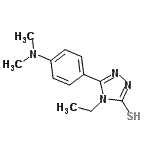 CAS#: 724749-06-8, 5-[4-(Dimethylamino)phenyl]-4-ethyl-4H-1,2,4-triazole-3-thiol