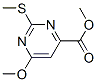 CAS 登录号:7249-19-6, 6-甲氧基-2-甲硫基-嘧啶-4-羧酸甲酯