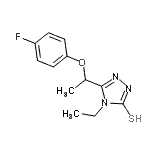 CAS#: 725217-84-5, 4-Ethyl-5-[1-(4-fluorophenoxy)ethyl]-4H-1,2,4-triazole-3-thiol