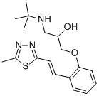 CAS#: 72578-10-0, 1-(Tert-Butylamino)-3-[2-[(E)-2-(5-Methyl-1,3,4-Thiadiazol-2-Yl)Ethenyl]Phenoxy]Propan-2-Ol